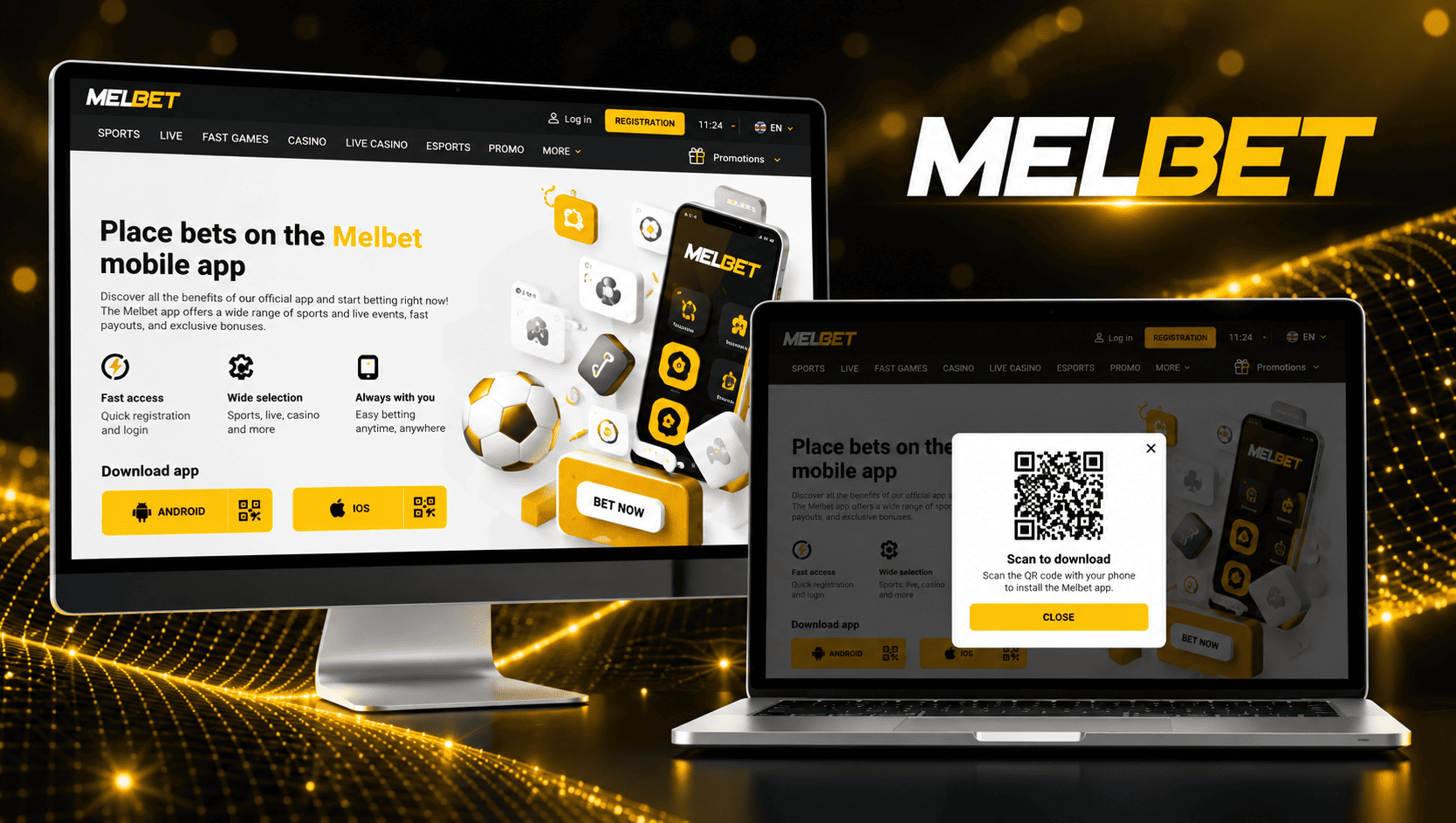 Aplicación MelBet para PC con casino y apuestas deportivas